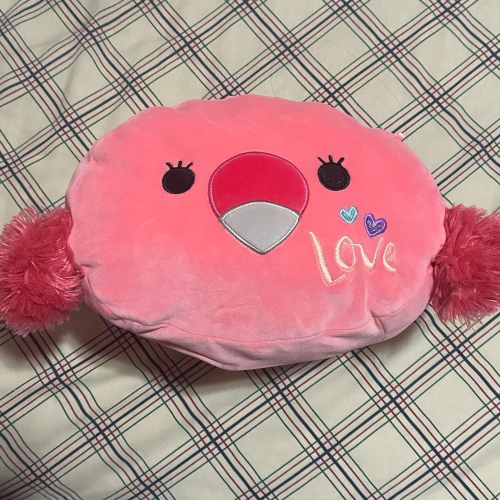 💖🦩 12” Valentine’s Day Cookie the Flamingo Kellytoy Squishmallow Bolster 🦩💖